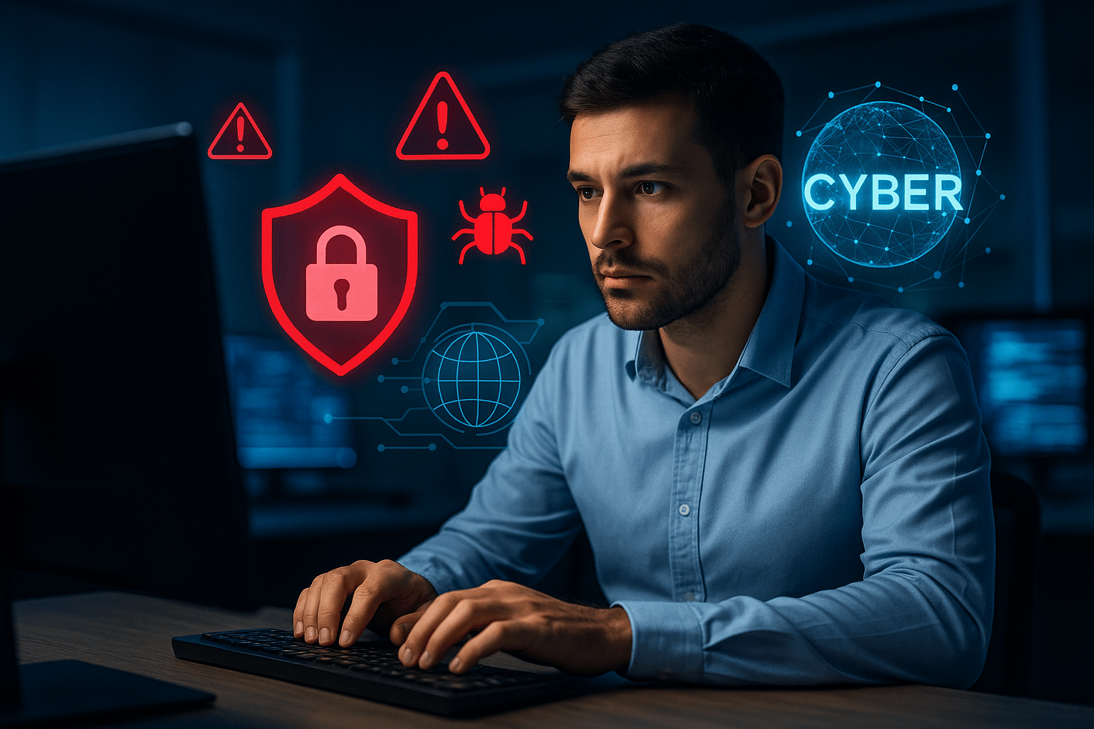 man sitting on a laptop 3